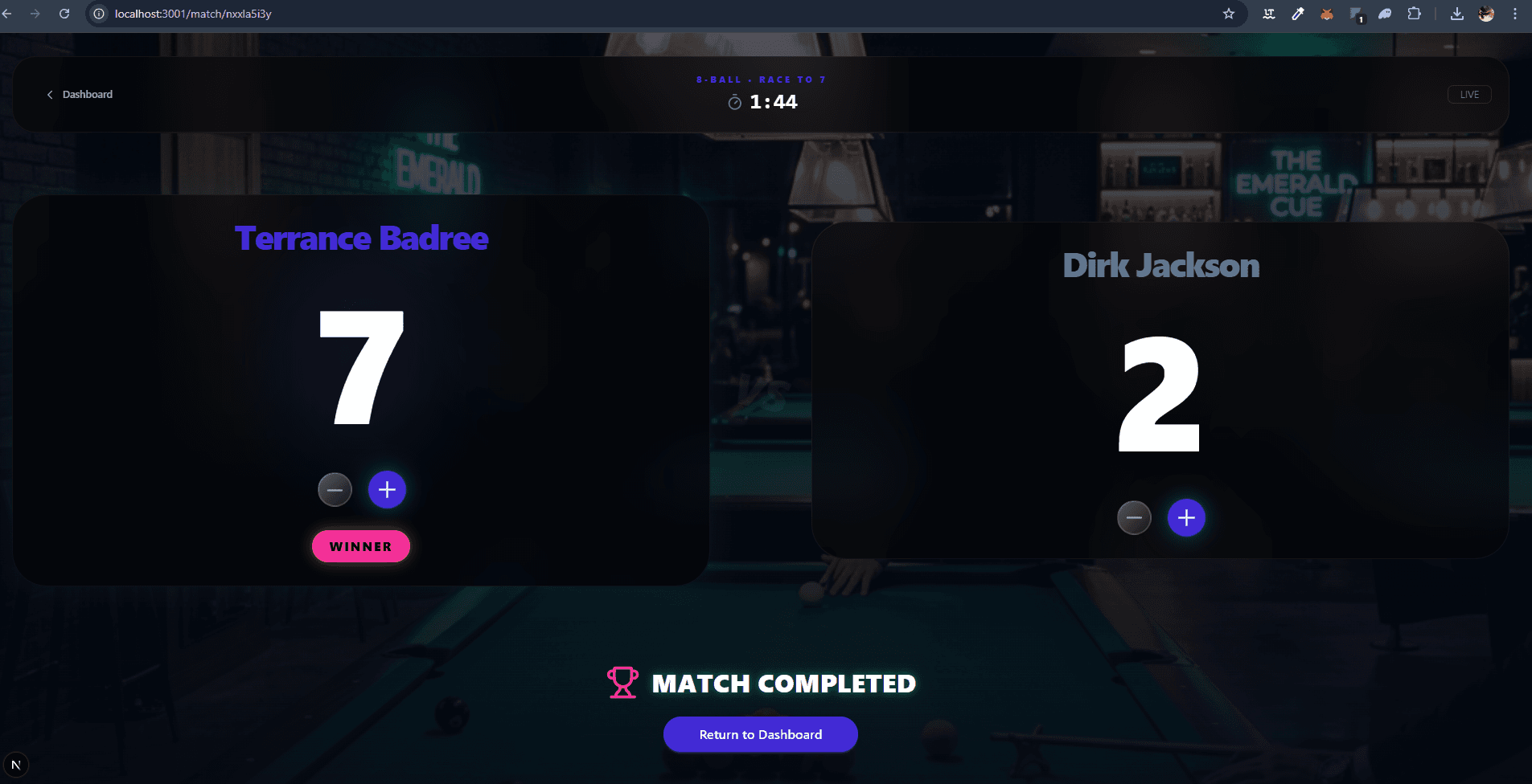 Interactive Pool Scoreboard screenshot 3