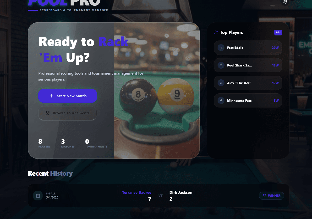 Interactive Pool Scoreboard screenshot 4