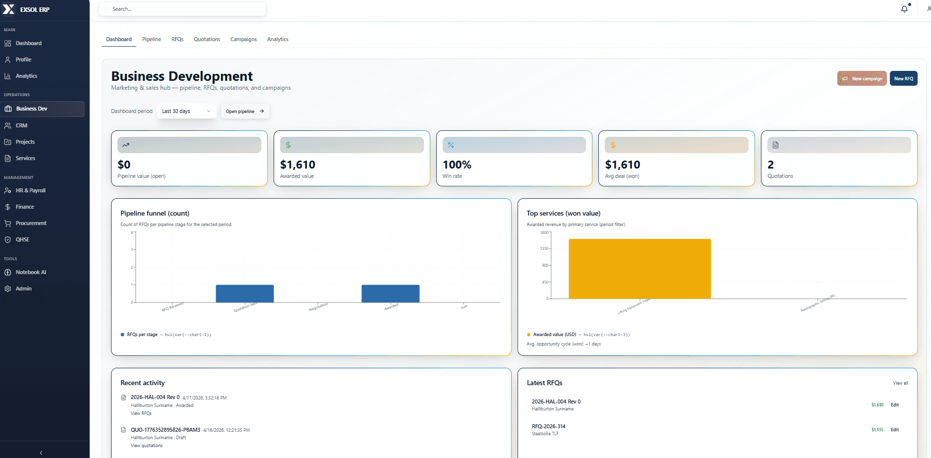 EXSOL Industrial ERP Suite screenshot 2
