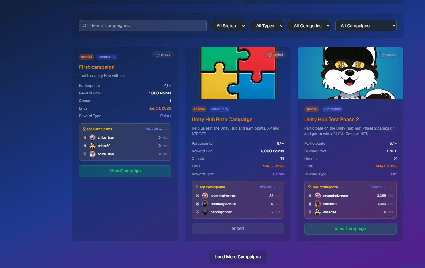 Unity Hub Data Infrastructure screenshot 4